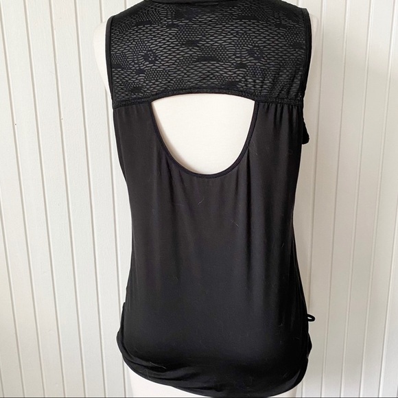 Nanette Lepore Floral Print Mesh Workout Tank Top Size Large - Picture 8 of 11